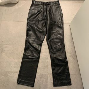 100% Leather Straight Leg Vintage Pant